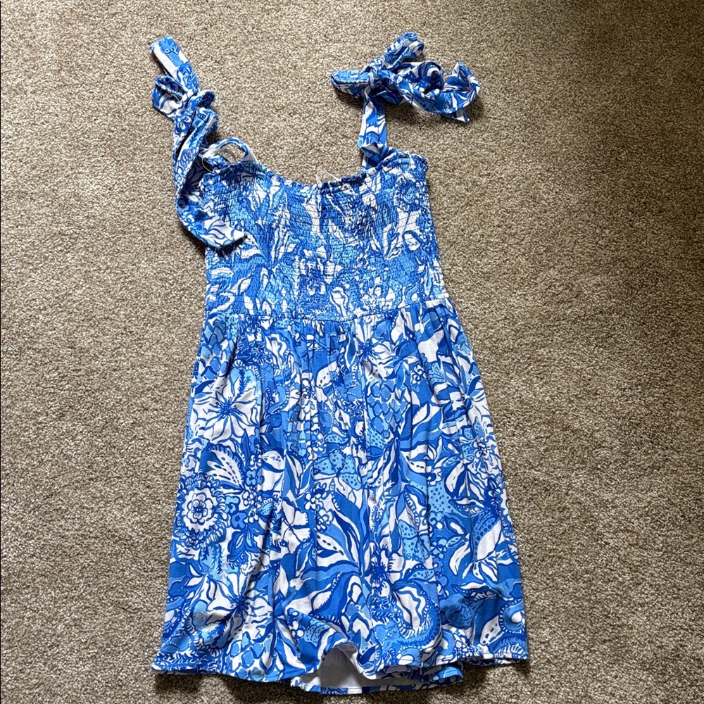 Lilly Pulitzer Blue and White Patterned Dress